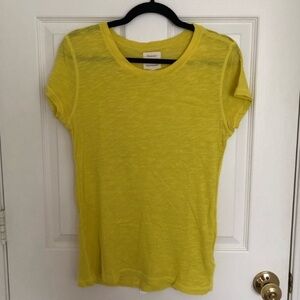 Forever 21 Bright Yellow Crew Neck Short Sleeve Tee
